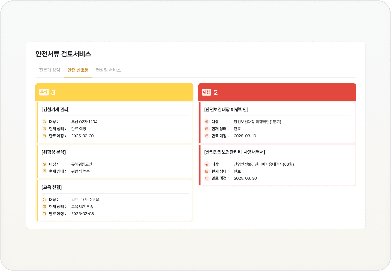 안전서류 검토서비스